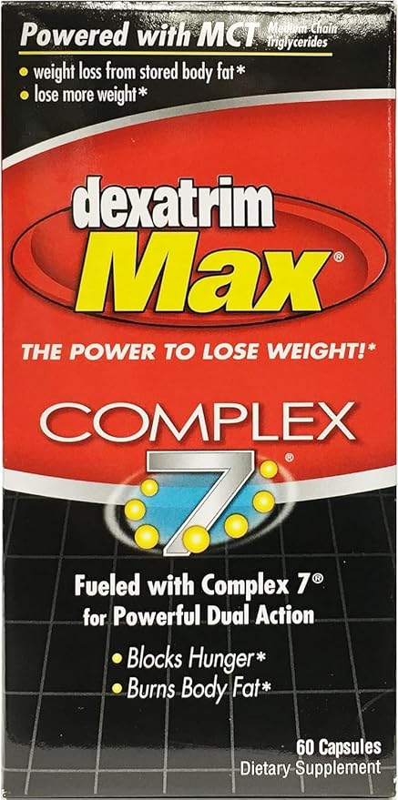ILIOS Dexatrim Max Complex-7 | Diet Pills to Lose Weight - 7 Powerful Ingredients to Reduce Hunger & Body Fat, Fat Burner Supplements, Weight Loss Pills for Men & Women, 3 Packs w/ 60 Capsules Each
