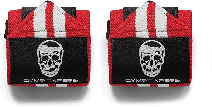 Gymreapers Weightlifting Wrist Wraps (IPF Approved) 18" Professional Quality Wrist Support with Heavy Duty Thumb Loop - Best Wrap for Powerlifting Competition, Strength Training, Bodybuilding