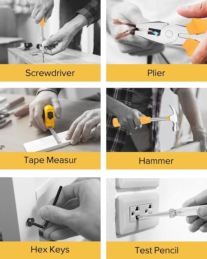 24pcs Home DIY Tool Kit for Household, Office & Garage - General Repair Small Hand Tool Set with Storage Case