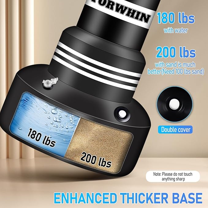 Heavy Punching Bag for Adults Teens, 70'' Standing Boxing Kicking Bag Freestanding Heavy Bag with Gloves and Electric Air Pump, Men Kickboxing Bags for Beginners Training MMA Muay Thai Fitness