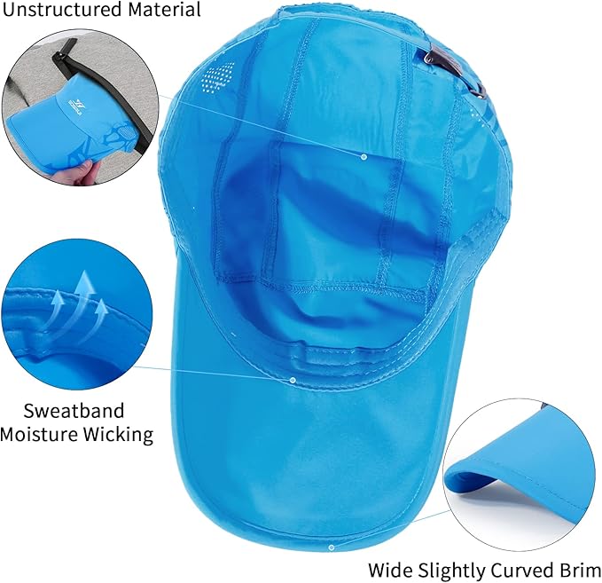 Running Hat Outdoor Sun Protection Hat Mesh Quick Dry Hat Thin Cool Baseball Cap for Women and Men