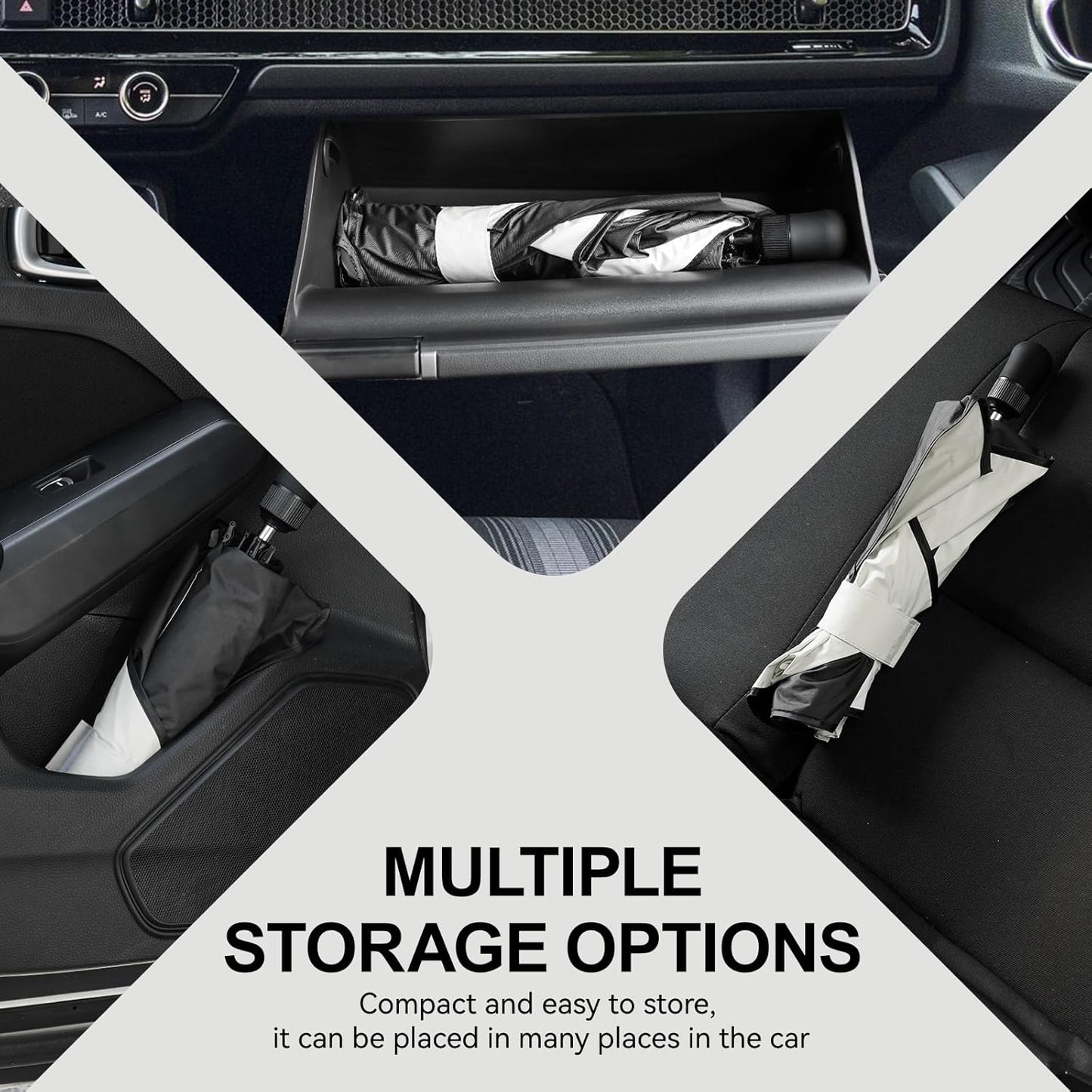 Umbrella Sunshade for Honda Civic 2025 2024 2023 2022 Accessories, Foldable Windshield Cover Sun Shade Umbrella Sun Visor UV Block Windshield, Ice Nano (for for Honda Civic 2022-2025