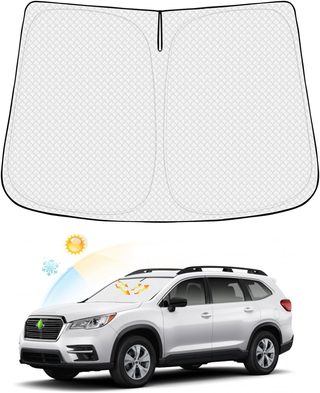 Windshield Sun Shade for Subaru Outback 2020-2024 2025 Accessories Thicken 6-Layer Foldable Front Window Sunshade Cover Sun Visor Protector Block UV Rays Keep Vehicle Cool