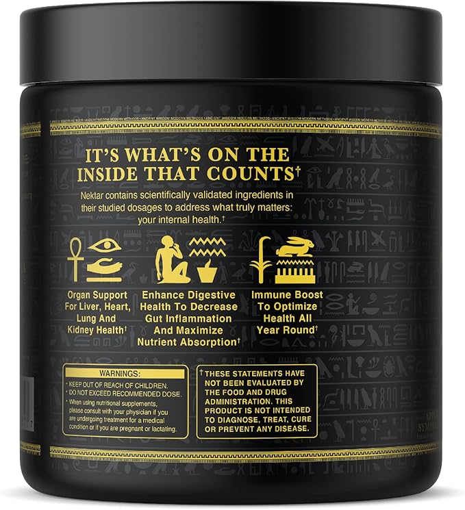 Ambrosia Nektar - Superfood Powder | Complete Health Supplement | Organ Support - Liver, Kidney Health | 30 Servings (Apple Symphony)