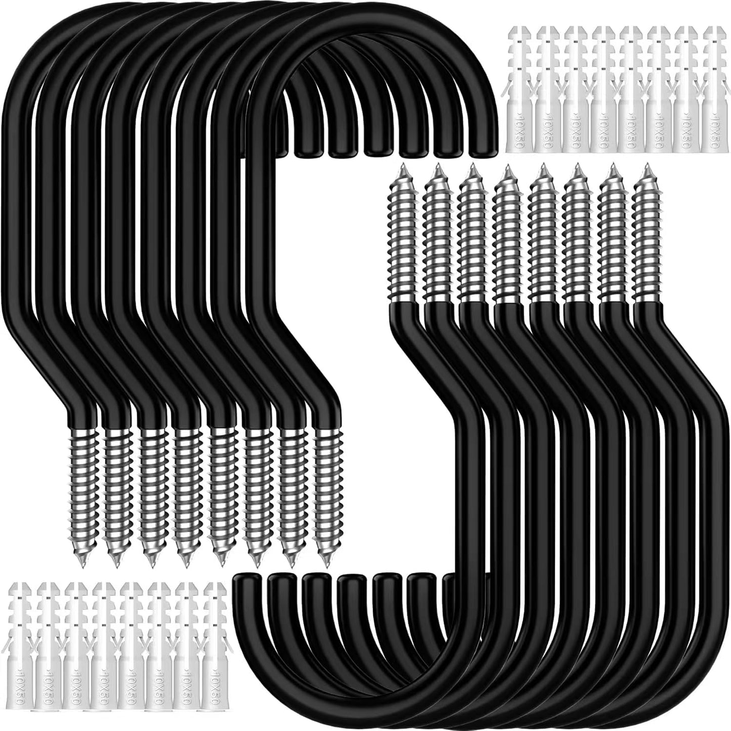16-Pack Heavy Duty Bike Hook, Loading Capacity 100 LBS, 6 inch, Bike Hooks for Garage Wall and Garage Ceiling