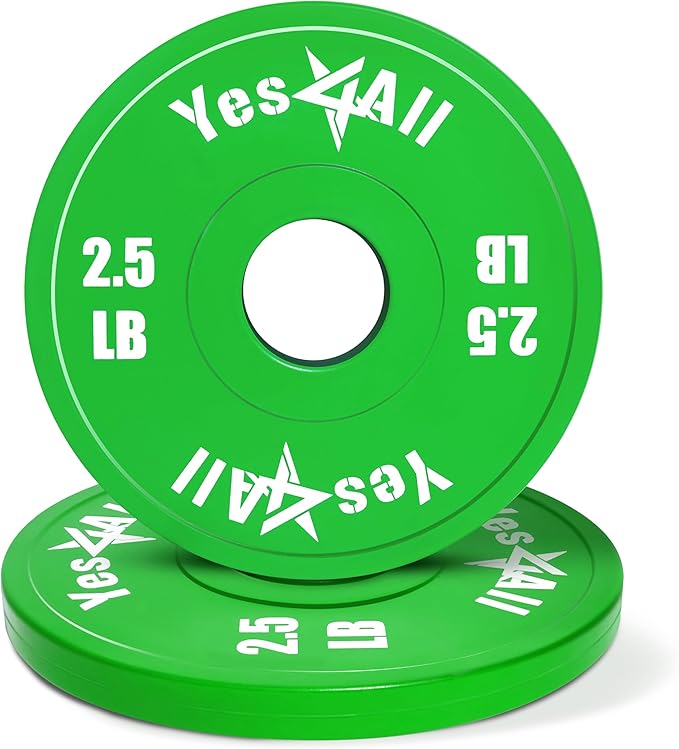 Yes4All Fractional Weight Plates Set, Available In Steel And Rubber, Set of 2/4/6 Plates in 1.25LB, 2.5LB, or 5LB Sizes, Micro Change Plates for Dumbbell and Olympic Barbell Weightlifting