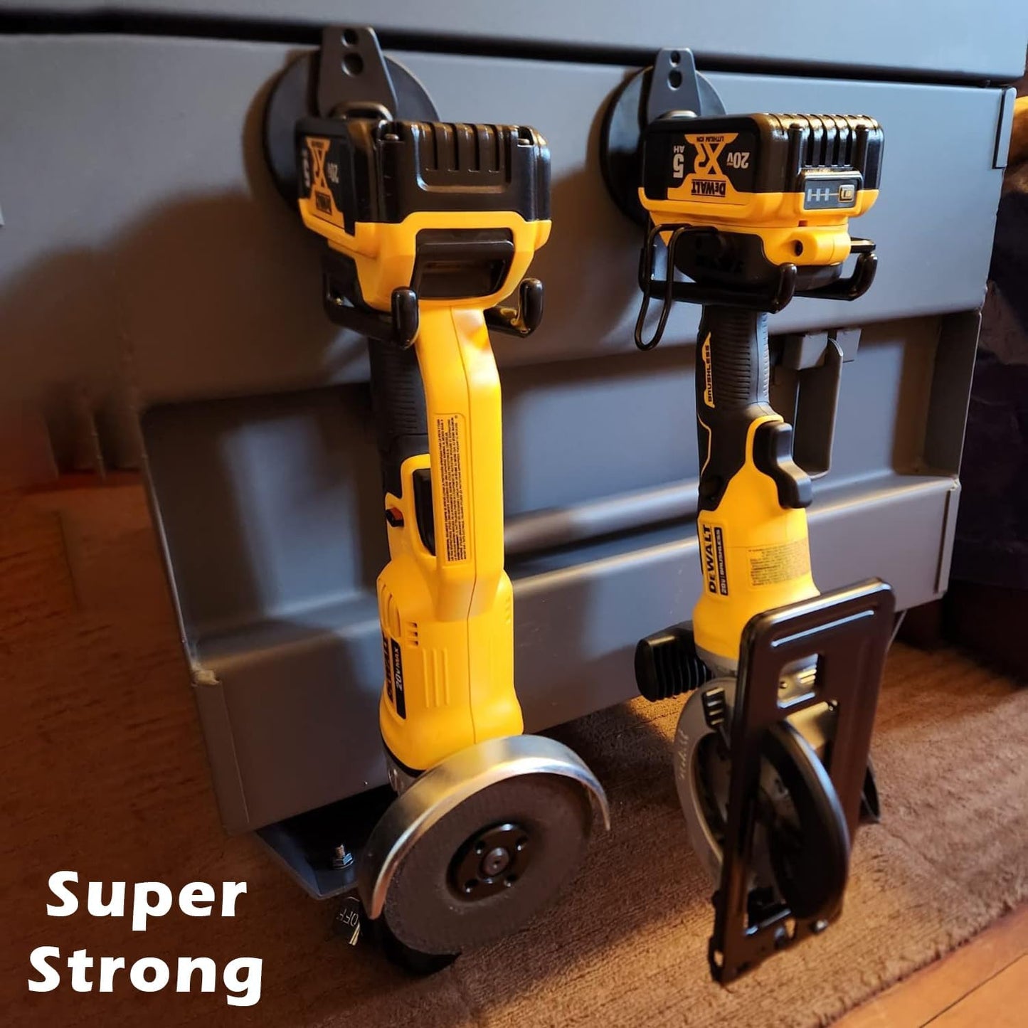 MUTUACTOR Large Magnetic Hooks,2pcs Super Strong Magnetic Storage Hooks for Hanging Tools Heavy Duty Magnetic Storage Hooks for Tools Organization,Power Drill Drivers,Tool Box,Chest or Metal Cabinet