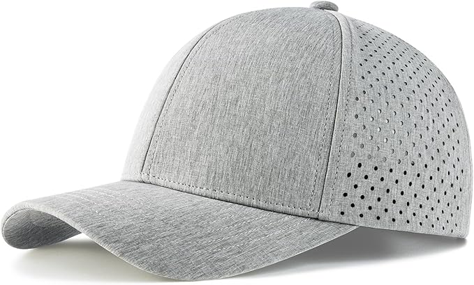 VOBOOM Men Snapback Trucker Hat, Baseball Cap for Breathable Side Laser Cut Holes