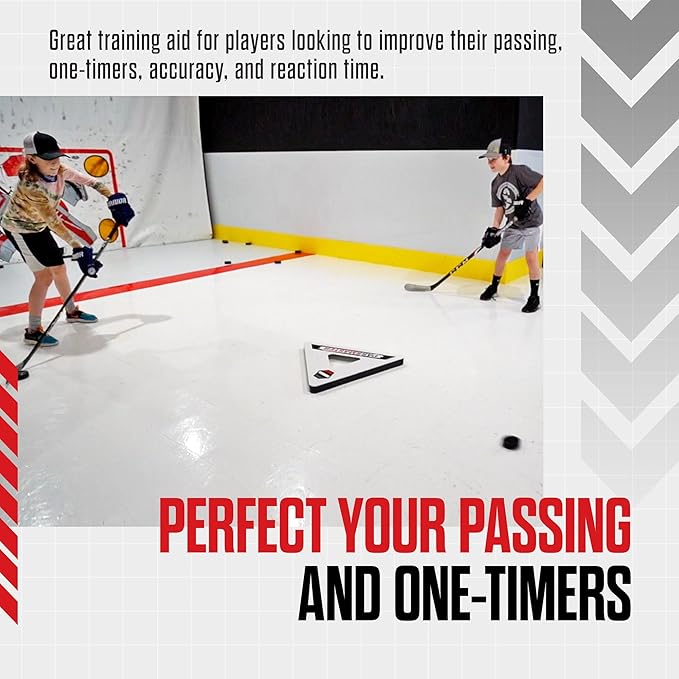Snipers Edge Hockey - Hockey PassMaster - 26" x 26" x 26" - Easy Assembly, Multiple Angles to Use, Works On and Off Ice.