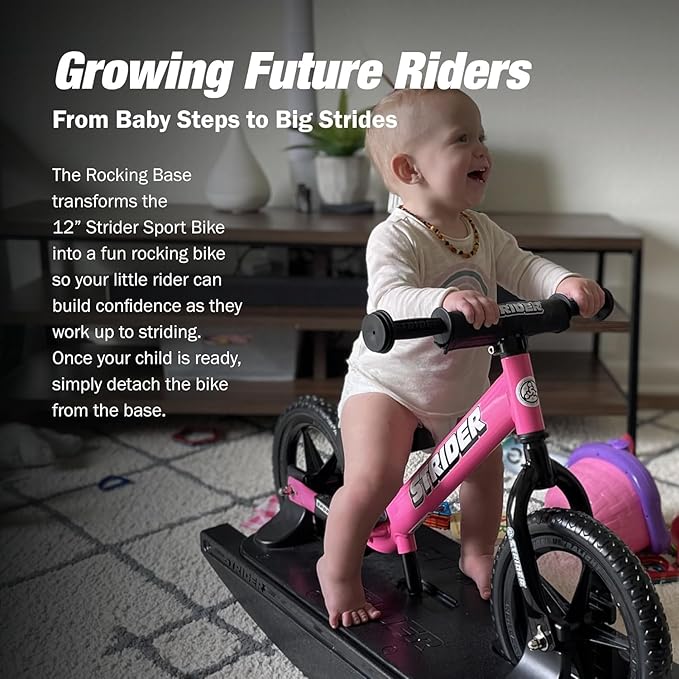 Strider 12” - Helps Teach Baby How to Ride a Balance Bicycle - for Kids 6 Months to 4 Years - Easy Assembly & Adjustments