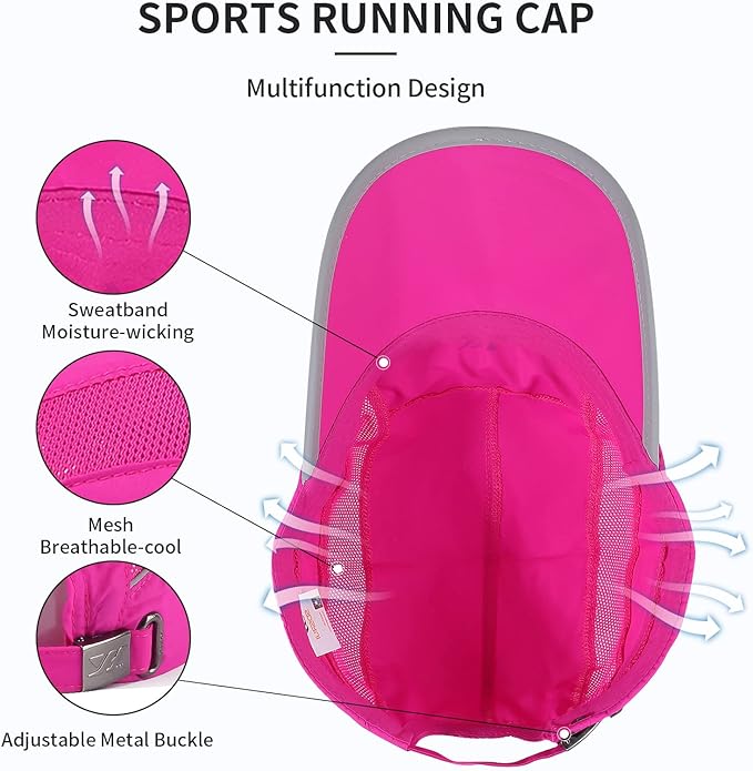 Running Hat Mesh Sports Cap Lightweight Quick Drying Runner Cap for Men Women