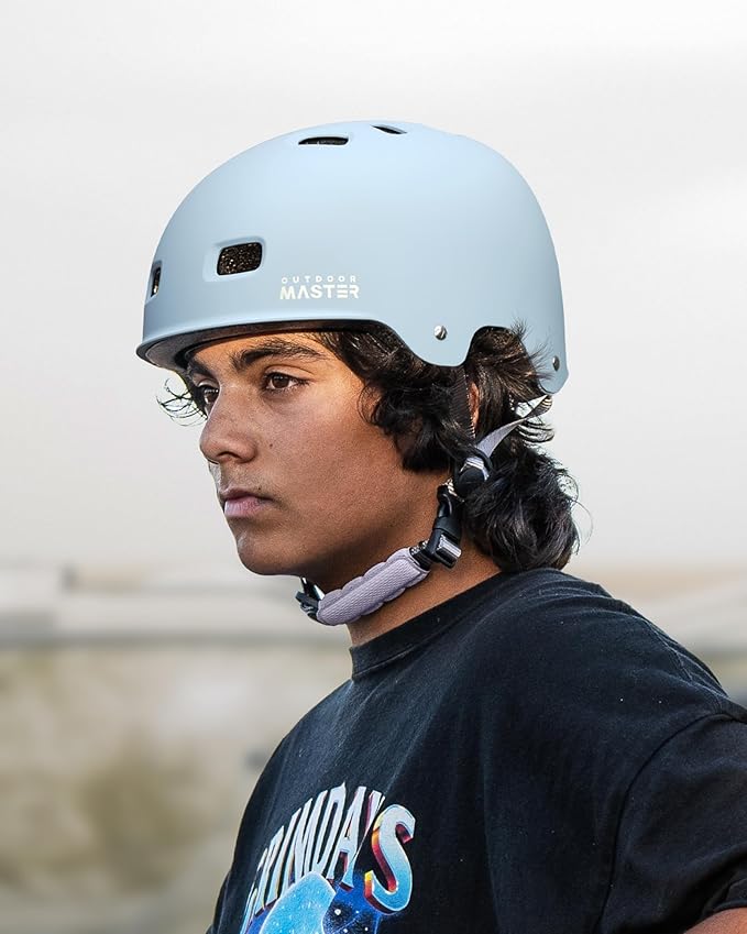 OutdoorMaster Skateboard Cycling Helmet - Two Removable Liners Ventilation Multi-Sport Scooter Roller Skate Inline Skating Rollerblading for Kids, Youth & Adults