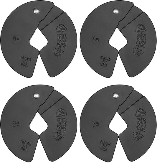 Micro Gainz Dumbbell Fractional 1.25lb Weight Plate, Ideal for Micro Loading, (Choose Color) 4 Piece Fractional Weight Plates, Designed for Dumbbell Training, Made In USA