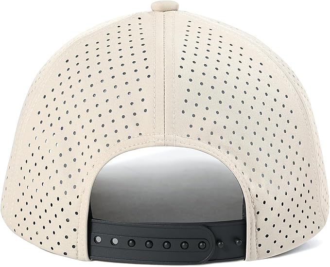 VOBOOM Men Quick Dry Baseball Cap Laser Cut Mesh Ball Curved Brim Snapback Hat