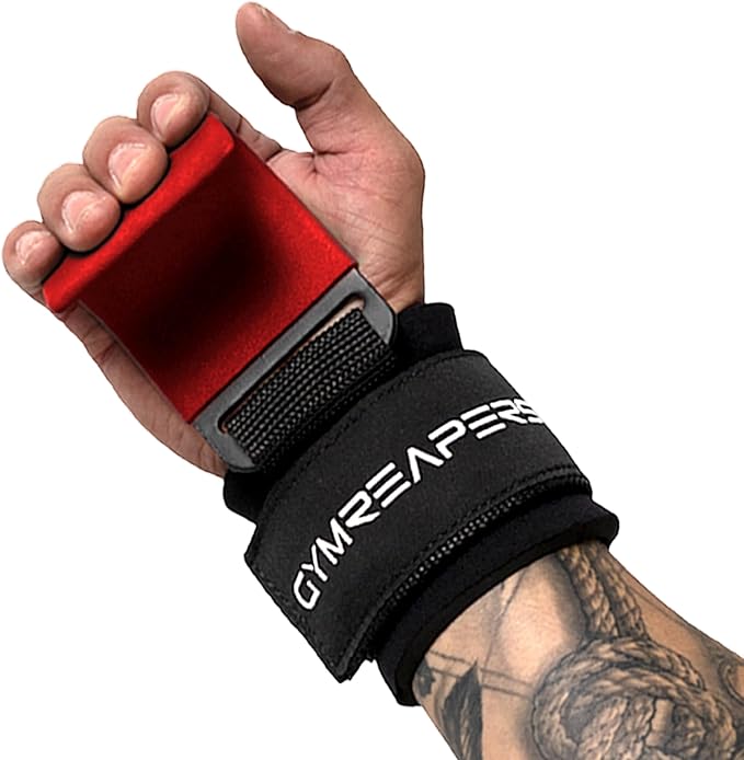Gymreapers Weight Lifting Hooks (Pair), Heavy Duty Power Wrist Straps Hand Grip Support For Deadlifts, Pull Ups, Shrugs - Gym Gloves For Men and Women