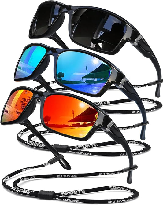 Polarized Sunglasses for Men Women Sports Goggles Lightweight Frame Cycling Running Fishing Driving UV400 Protection