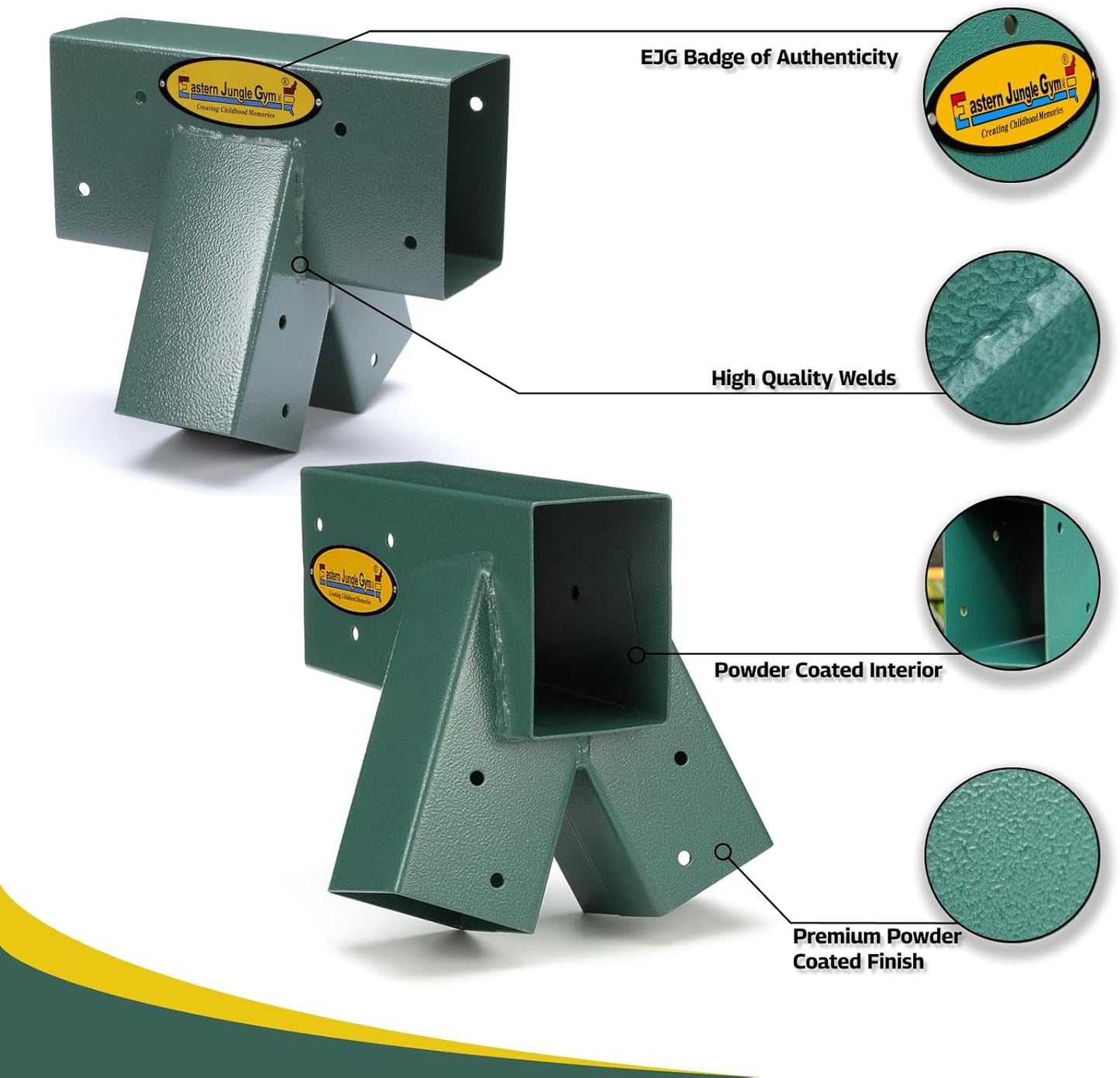 Eastern Jungle Gym Swing Set Bracket Kit with 1 Easy 1-2-3 A-Frame Brackets and 1 Easy 1-2-3 A-Frame Middle Bracket