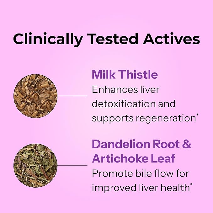 HUM Wing Man - Liver Detox and Liver Support Supplement with Milk Thistle, Dandelion Root Powder & Artichoke Leaf Extract - Helps Flush Liver of Toxins (60-Count)