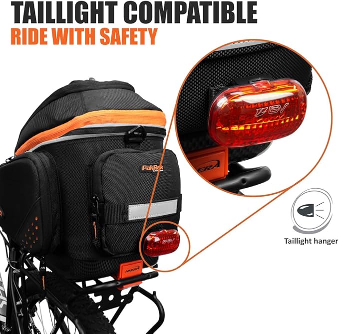 Ibera PakRak Touring Bicycle Seatpost/Disc/Non/Disc Rack and Quick Release Bag