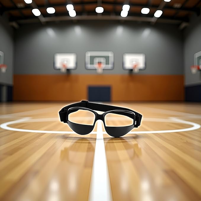 Black Basketball Glasses- Basketball Dribbling Goggles,17 X 6cm Portable Glasses For Dribbling,Comfortable Protective Sports Dribble Specs For Training Team Sports