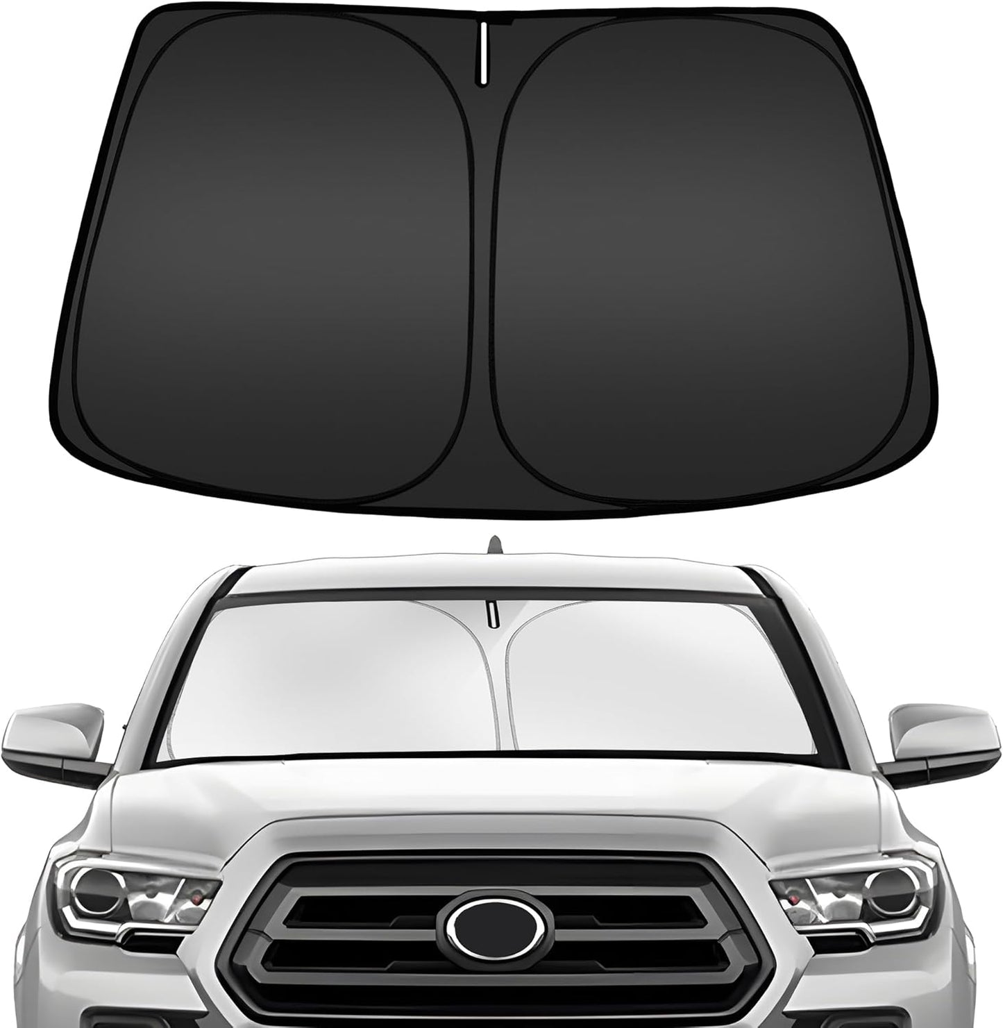 ARISMOTOR Windshield Sun Shade for Toyota Tacoma 2016-2025, Custom Fit Foldable Front Window Sunshade Sun Visor Protector, Block UV Rays Keep Your Car Cooler