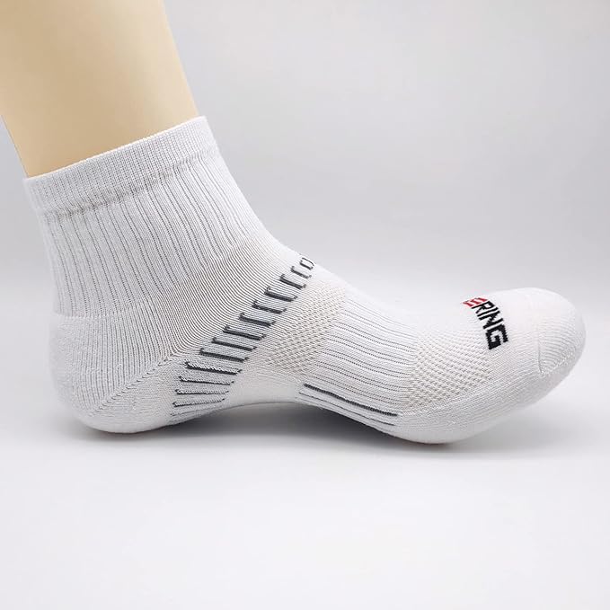 BERING Men's Athletic Ankle Socks Cushioned Quarter Running (6 Pairs)