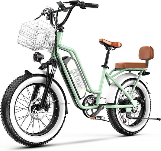 1500W Electric Bike for Adults,48V 20/60Ah Removable Battery Max Range 80Miles & 30MPH Electric Bicycle,20''×4" Fat Tire Ebike,Adult Electric Bicycles for Commute Beach Snow,E-Bike UL Certified