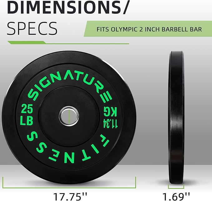 Olympic Bumper Plates Set, 2" Weight Plates for Strength Training & Weightlifting, Paris or Set or Set with Barbell, Multiple Options