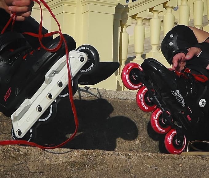 Rollerex VXT500 Inline Skate Wheels (8 Wheels w/Bearings, spacers and washers) (Various Size & Color Options Available) - for Indoor, Outdoor, Hockey - Intended for Roller Blade Wheel Replacement