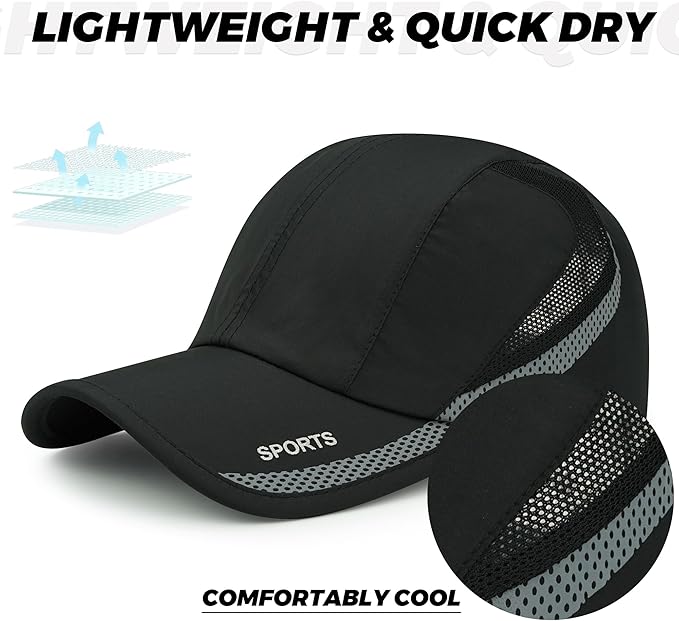 CLAPE Outdoor Sun Visor Hats Lightweight Waterproof Breathable Sports Hat UPF50+ Ultra Thin Cooling Baseball Hats