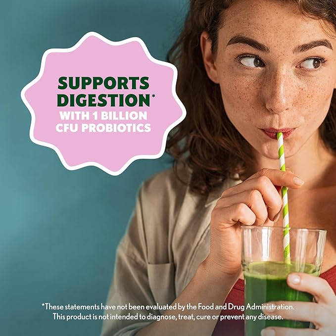 Amazing Grass Sweet Greens and Superfoods Powder for Digestive Health, Greens Powder, Digestive Enzymes, Probiotics, Spirulina, Chlorella, Summer Berry, 30 Servings