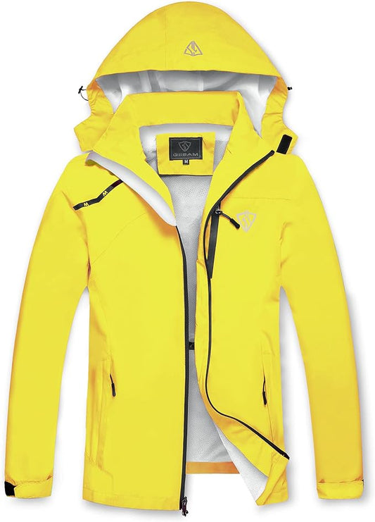 GIISAM Mens Windproof Jacket Waterproof Lightweight Mountain Sport Jacket for Men Hooded Windbreaker Raincoat