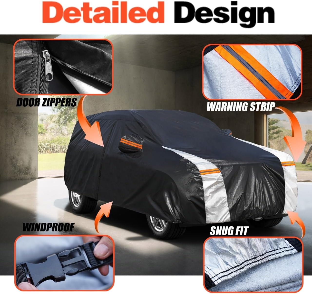 BMW 3 Series Car Cover 100% Waterproof All Weather, Gift with Towel, 10 Layers Sedan Car Cover Custom Fit 2005-2025 BMW 320i/325i/328i/330i/335i, Outdoor Covers Rain Sun UV Protector with Door Zipper.