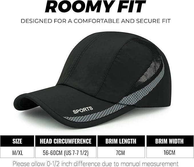 CLAPE Outdoor Sun Visor Hats Lightweight Waterproof Breathable Sports Hat UPF50+ Ultra Thin Cooling Baseball Hats