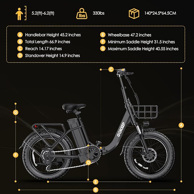 Electric Bike for Adults 20" Fat Tire,750W Motor 52V 13AH Removable Battery Max Range 35 Miles,28MPH,Folding EBike with Shimano 7 Speed and Adjustable Seat for Commute Mountain Snow