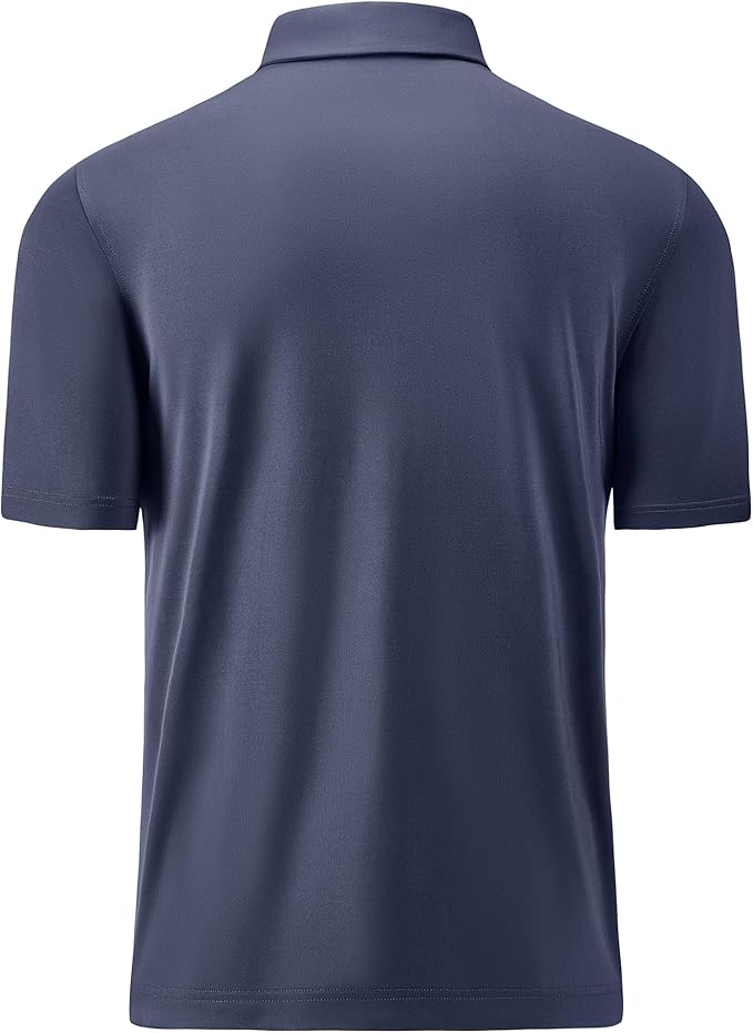 Mens Polo Shirts Short Casual Solid Stylish Dry Fit Performance Designed Collared Golf Polo Shirts for Men