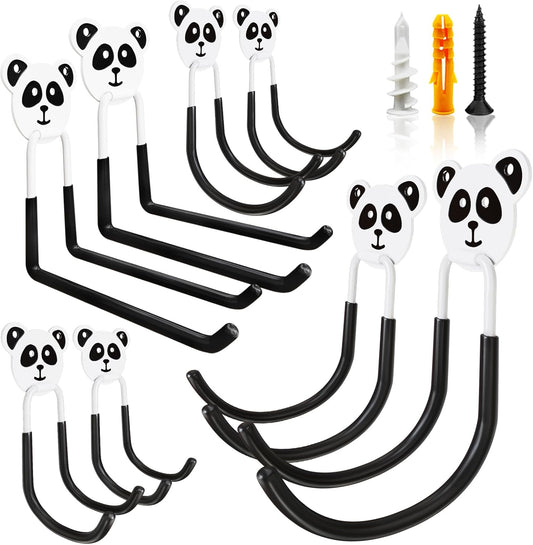 GPANDAG 8-Pack Heavy Duty Garage Hooks, Anti-Slip Coating Utility Hooks for Hanging Ladder, Yard Tools, Bicycle, Hose