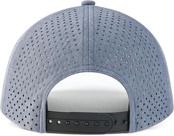 VOBOOM Men Snapback Trucker Hat, Baseball Cap for Breathable Side Laser Cut Holes