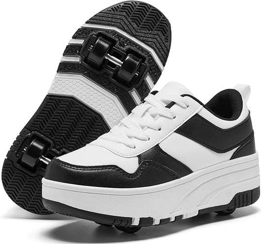 Roller Skate Shoes for Kids Girls Boys Detachable Wheeled Fashion Sneakers