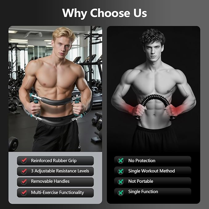 2025 New Twister Arm Trainer - Adjustable Chest Workout Equipment for Men, Professional Arm and Chest Muscle Trainer, Portable Upper Body Workout Machine for Shoulder Forearms Strength Training