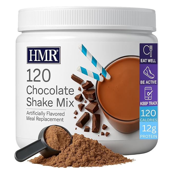 HMR 120 Shake Meal Replacement Powder | Chocolate Shake Mix to Support Healthy Weight Loss | 12g of Protein | Nutritional Drink | Low Calorie Food | 2 Pack (choc/choc), 12 Servings Each