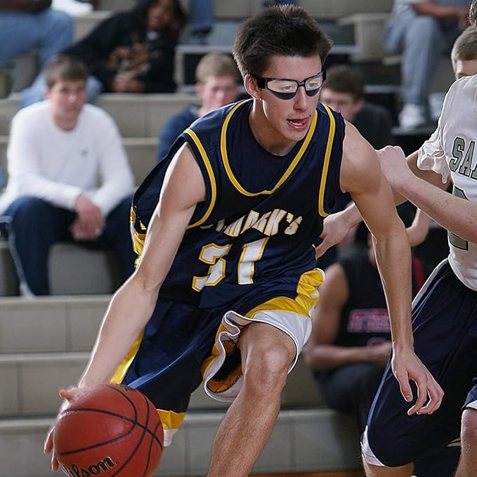 Olgaa Basketball Goggles Sport Dribble Specs Black (2 Pieces) - Sports Dribbling Specs Training Aid for Teenagers Kids Gifts