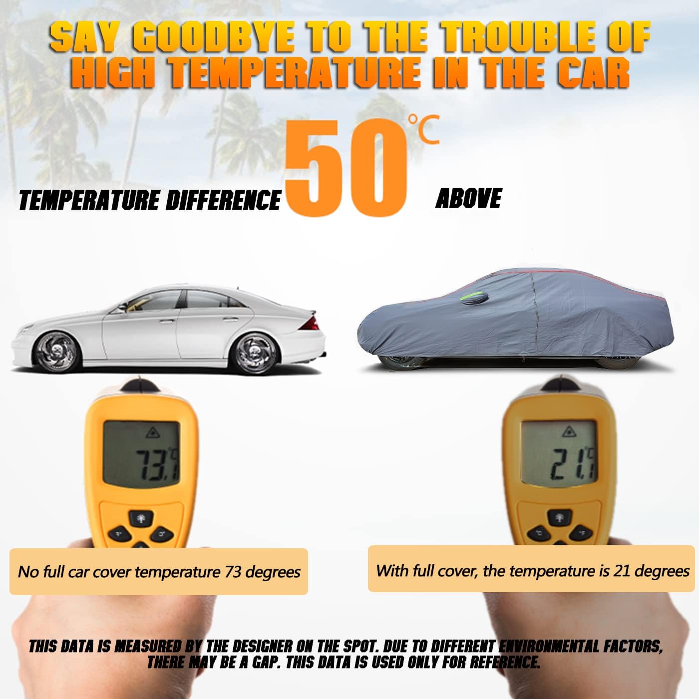 Breathable New Material, Waterproof Car Cover, Locks and Zipper Doors, Sunscreen Waterproof UV Prevention Snowproof Wind and Windproof,Suitable for Indoor Outdoor,for Sedan (188" to 198") C3