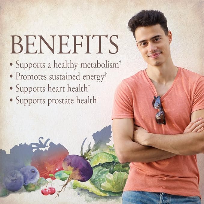 Garden of Life Organics Whole Food Multivitamin for Men, 120 Tablets, Vegan Mens Vitamins and Minerals for Health and Well-Being, Certified Organic Vegan Multi