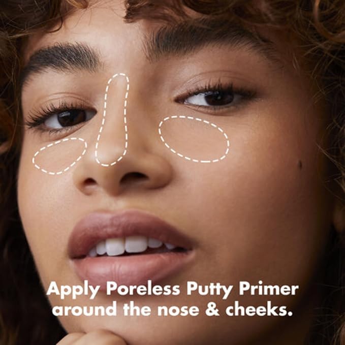 e.l.f. Poreless Putty Primer, Silky, Skin-Perfecting, Lightweight, Long Lasting, Smooths, Hydrates, Minimizes Pores, Flawless Base & Finish, All-Day Wear, Ideal for All Skin Types, 0.74 Fl Oz