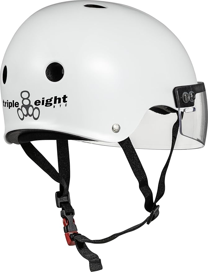 Triple Eight The Certified Sweatsaver Helmet with Visor for Roller Derby, Skateboarding and BMX