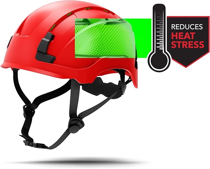 GE Safety Helmet: ANSI Type 2 Class G & E, Advanced Impact Technology, Ultra Comfortable Memory Foam, Heat Stress Reduction, Compatible with Accessories, Adjustable Size OSHA Approved
