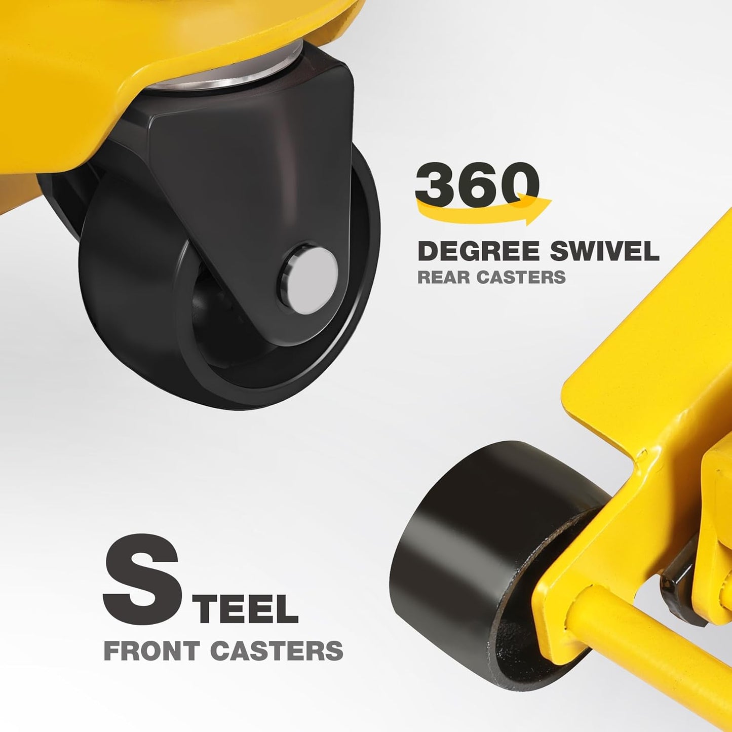 YELLOW JACKET 3.5 Ton Low Profile Floor Jack Quickly Lift Hydraulic Car Jack with Dual Pumps, 7700 lb Capacity