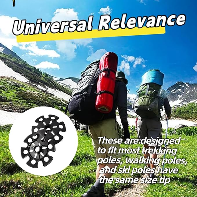 5 pcs Removable Mud Ski Basket Trekking Pole Snowflake Basket,Removable Mud Ski Basket Replacement Accessory for Hiking Poles
