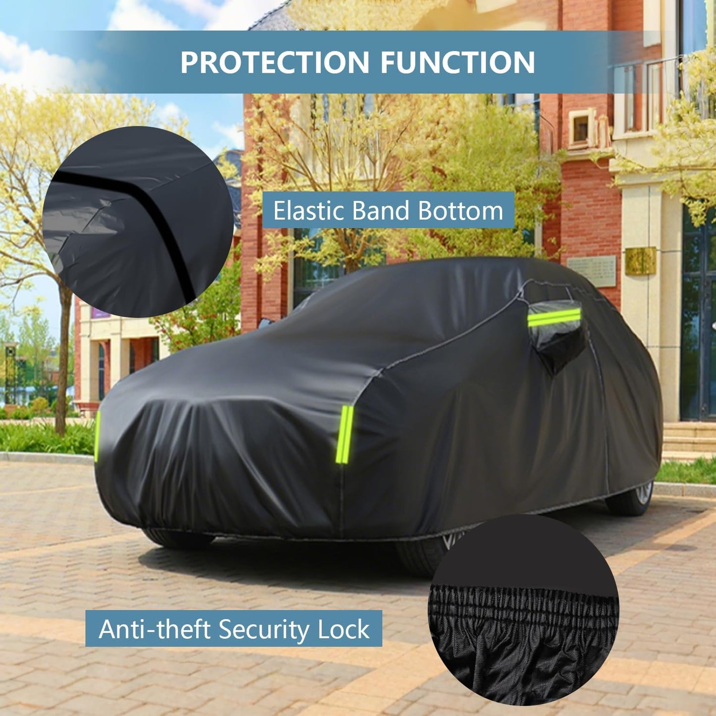 7 Layers Heavy Duty SUV Car Cover Fit for Toyota RAV4 (2006-2025), Waterproof, Tear & UV Resistant, Outdoor Full Car Cover with Storage Bag, Windproof Sun Rain UV Dust Snow Protection